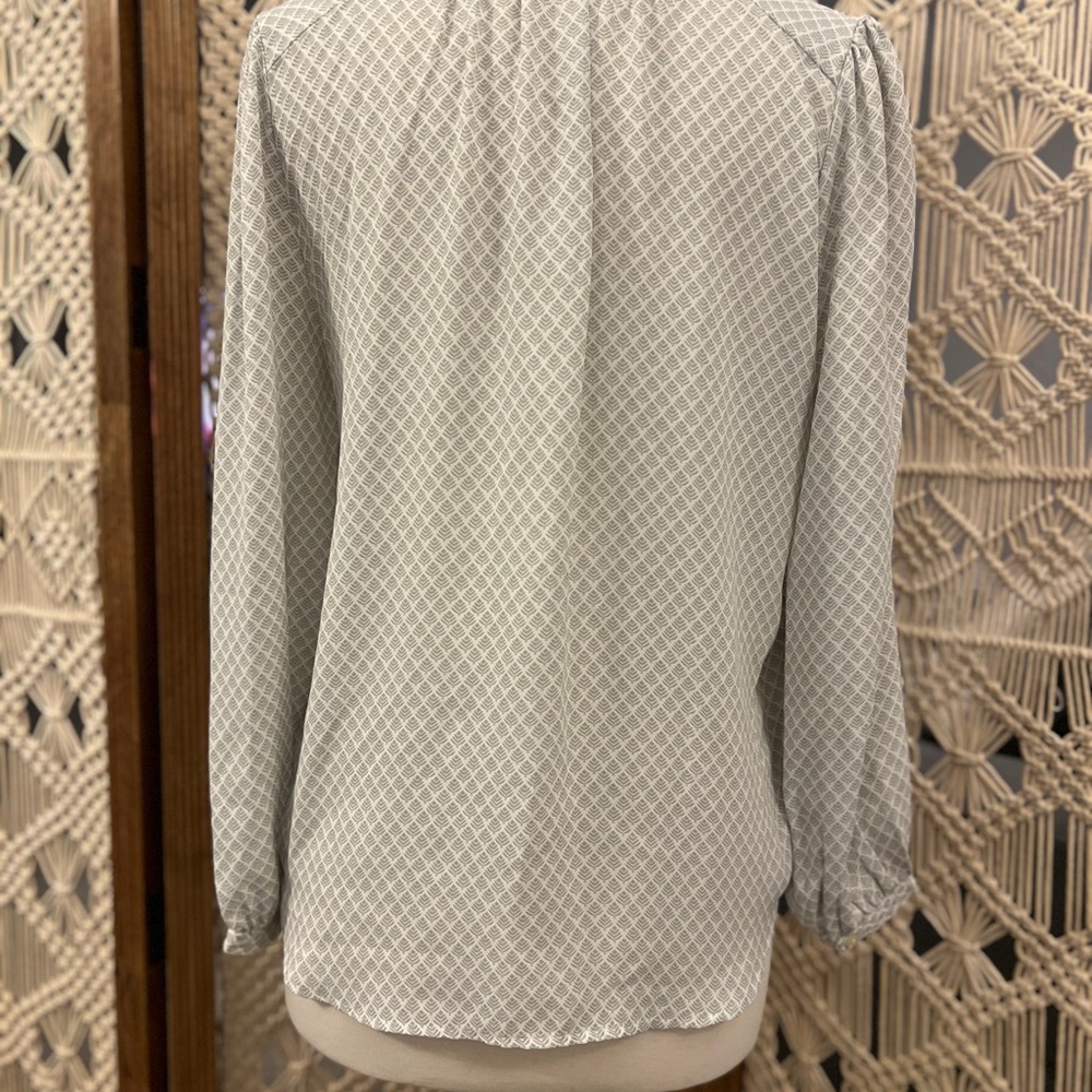 LOFT Gray Patterned Blouse - image 7
